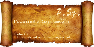 Podwinetz Szelemér névjegykártya